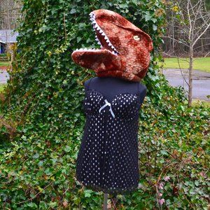 Torrid 2X "Vintage" Sheer Black Silver Chemise